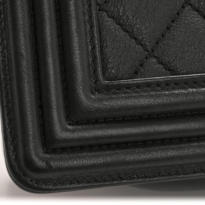 Chanel Calfskin Quilted Medium Boy Flap Black 13 of 14