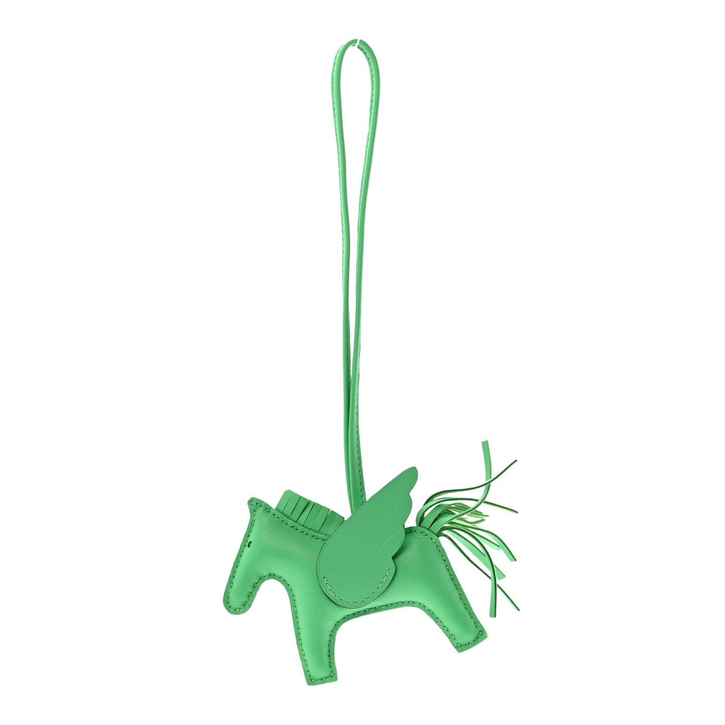 Milo Lambskin Grigri Rodeo Pegase Horse Bag Charm PM Vert Comics