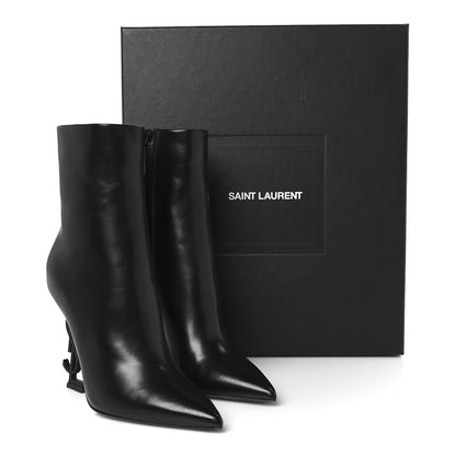 Saint Laurent Calfskin Opyum Ankle Boots 36.5 Black 9 of 9