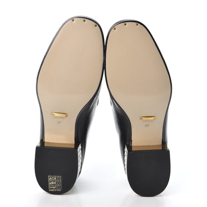 Gucci Goatskin Crystal Womens Horsebit Loafers 38 Black 4 of 8