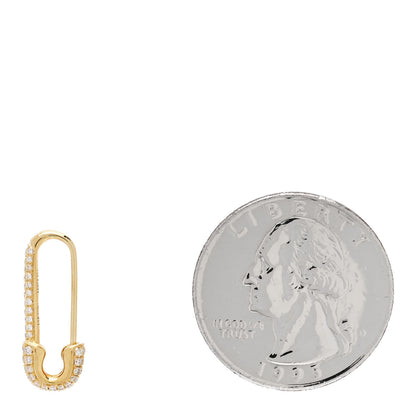Anita Ko 18K Yellow Gold Diamond Mini Safety Pin Earring 2 of 4