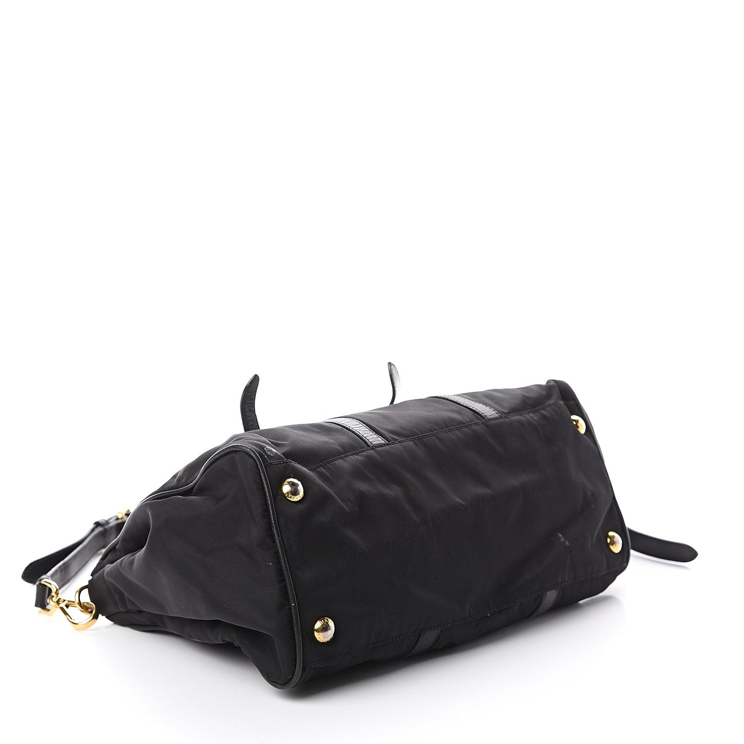Tessuto Nylon Vitello Daino Tote Black