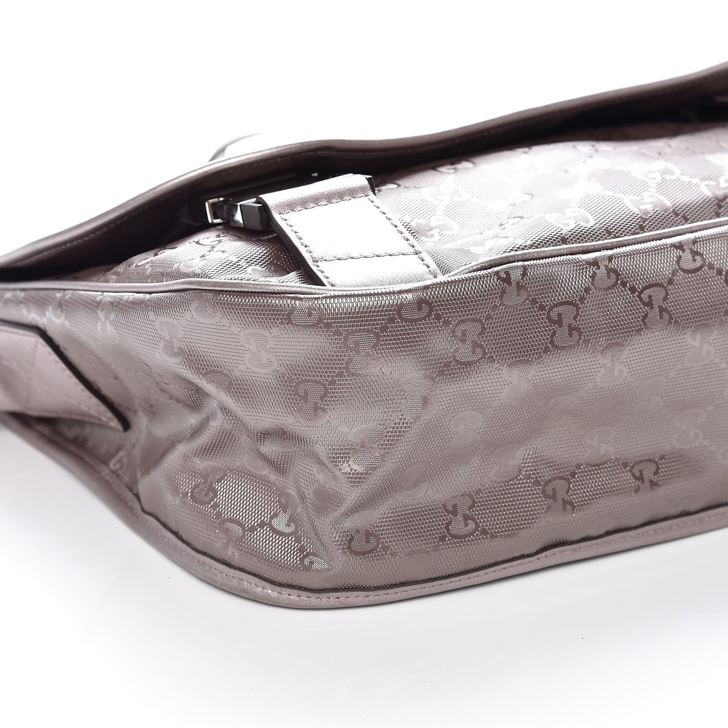 Gucci Imprime Monogram Medium Double Buckle Flap Messenger Bag Mauve 5 of 9