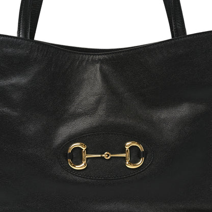 Gucci New Sakai Calfskin Lux Horsebit 1955 Tote Bag Black 15 of 19