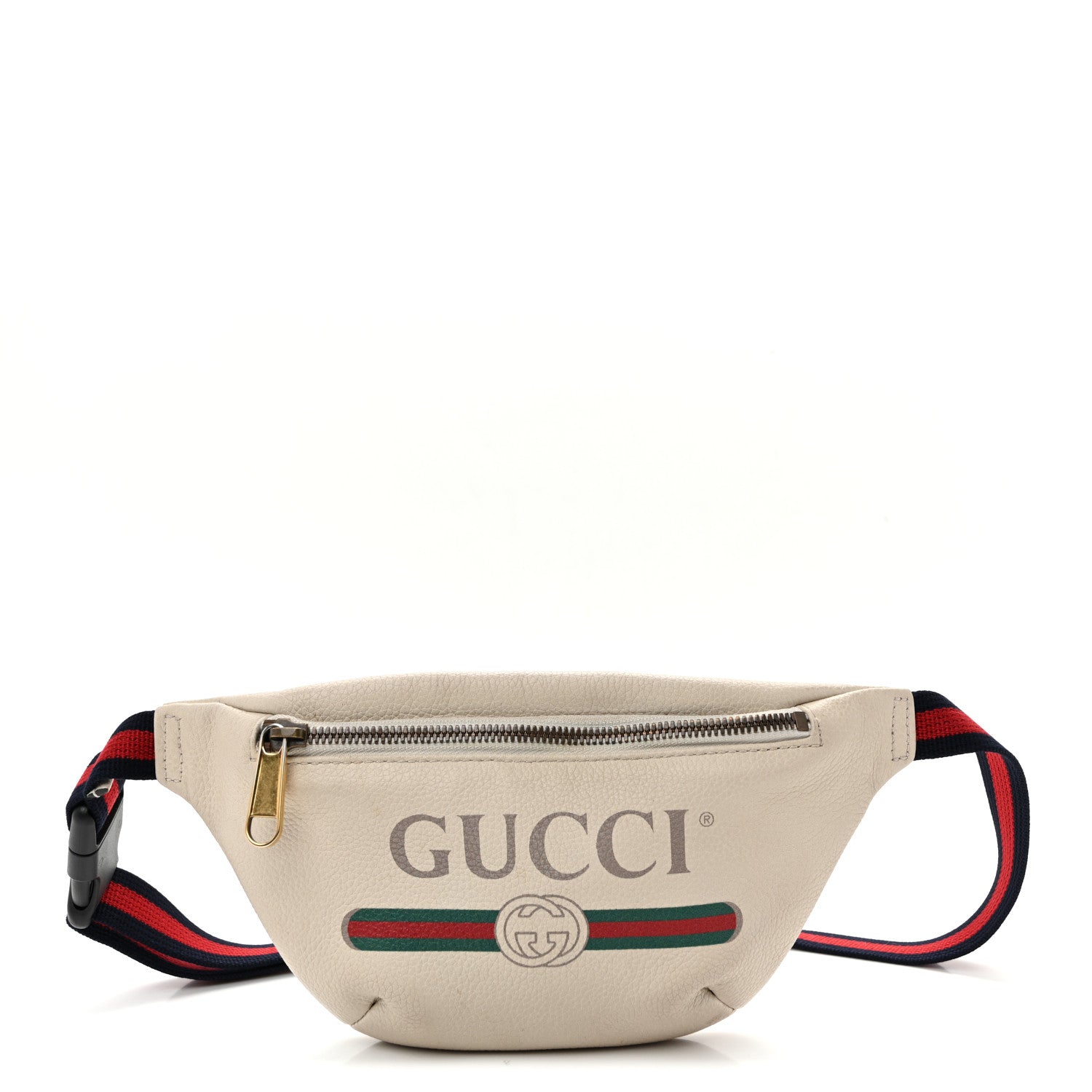 Gucci Grained Calfskin Small Logo Belt Bag White 1 of 10