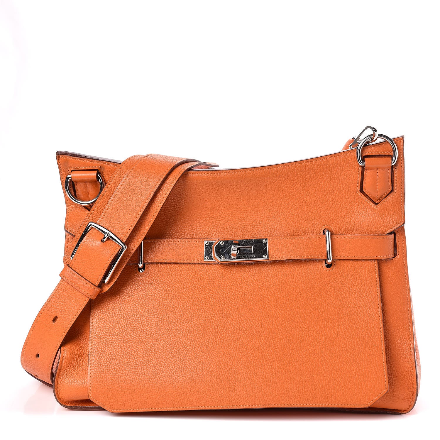 Hermes Taurillon Clemence Jypsiere 34 Orange 1 of 19
