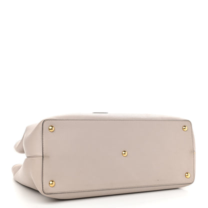 Fendi Vitello Dolce Century Regular 2Jours Tote Grigio Polvere Ciclamino 4 of 14