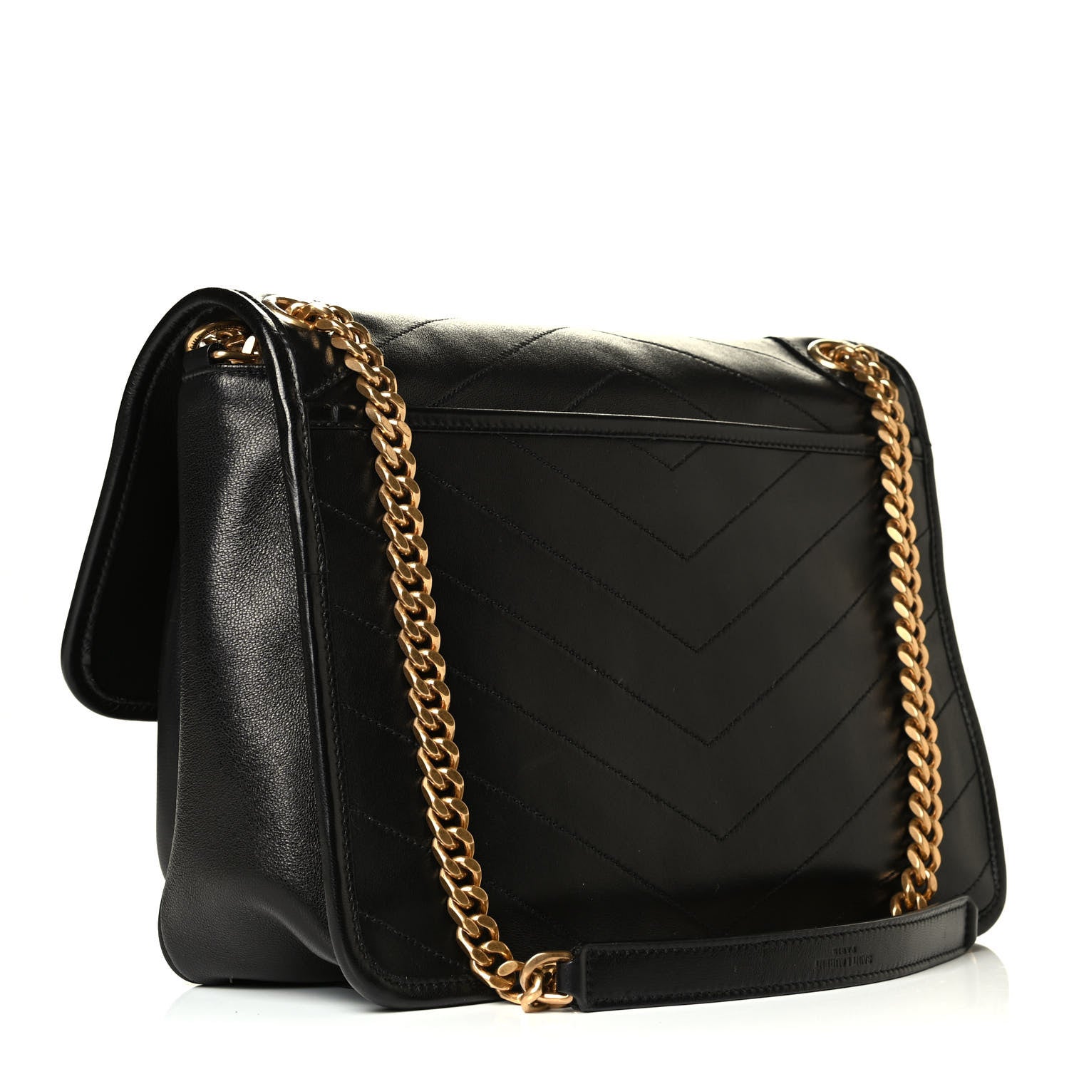 Saint Laurent Lambskin Matelasse Monogram Medium Niki Chain Satchel Black 2 of 7