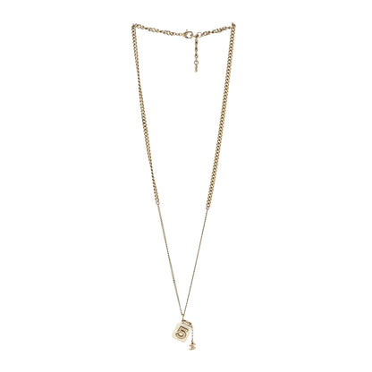 Chanel Resin Crystal CC No 5 Perfume Bottle Necklace 3 of 5
