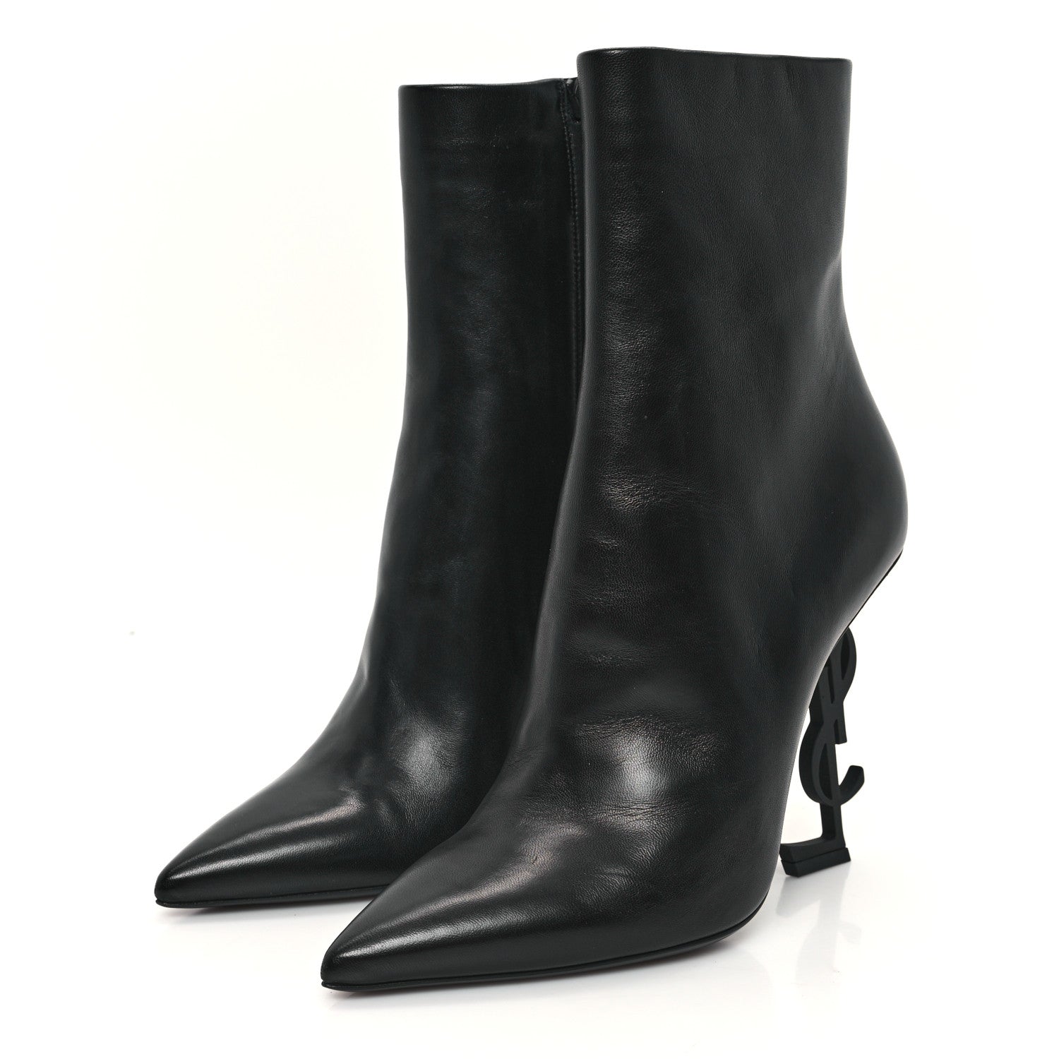 Saint Laurent Calfskin Opyum Ankle Boots 39 Black 4 of 10