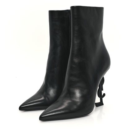 Saint Laurent Calfskin Opyum Ankle Boots 39 Black 4 of 10