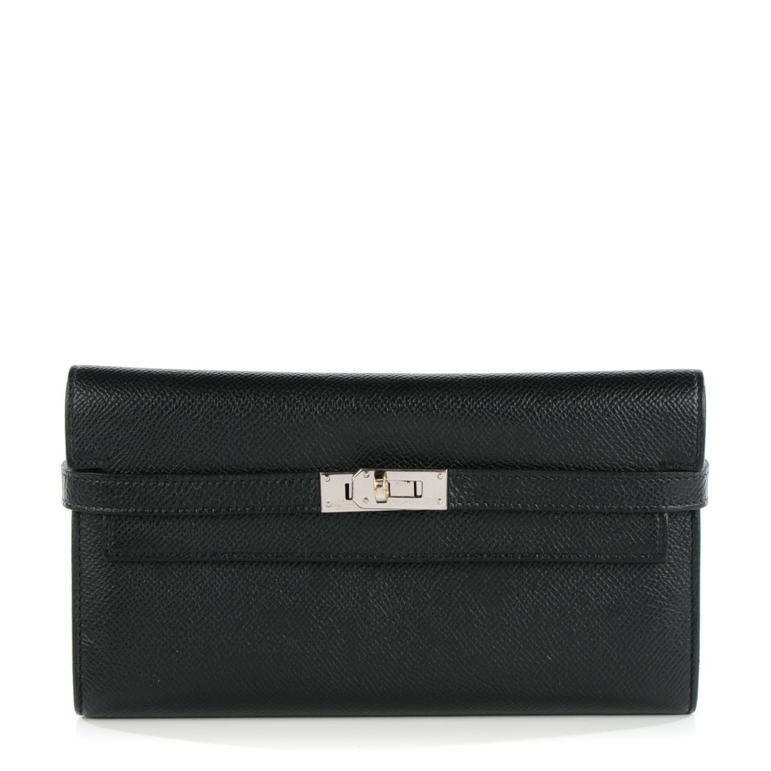 Hermes Epsom Kelly Longue Wallet Black 1 of 11