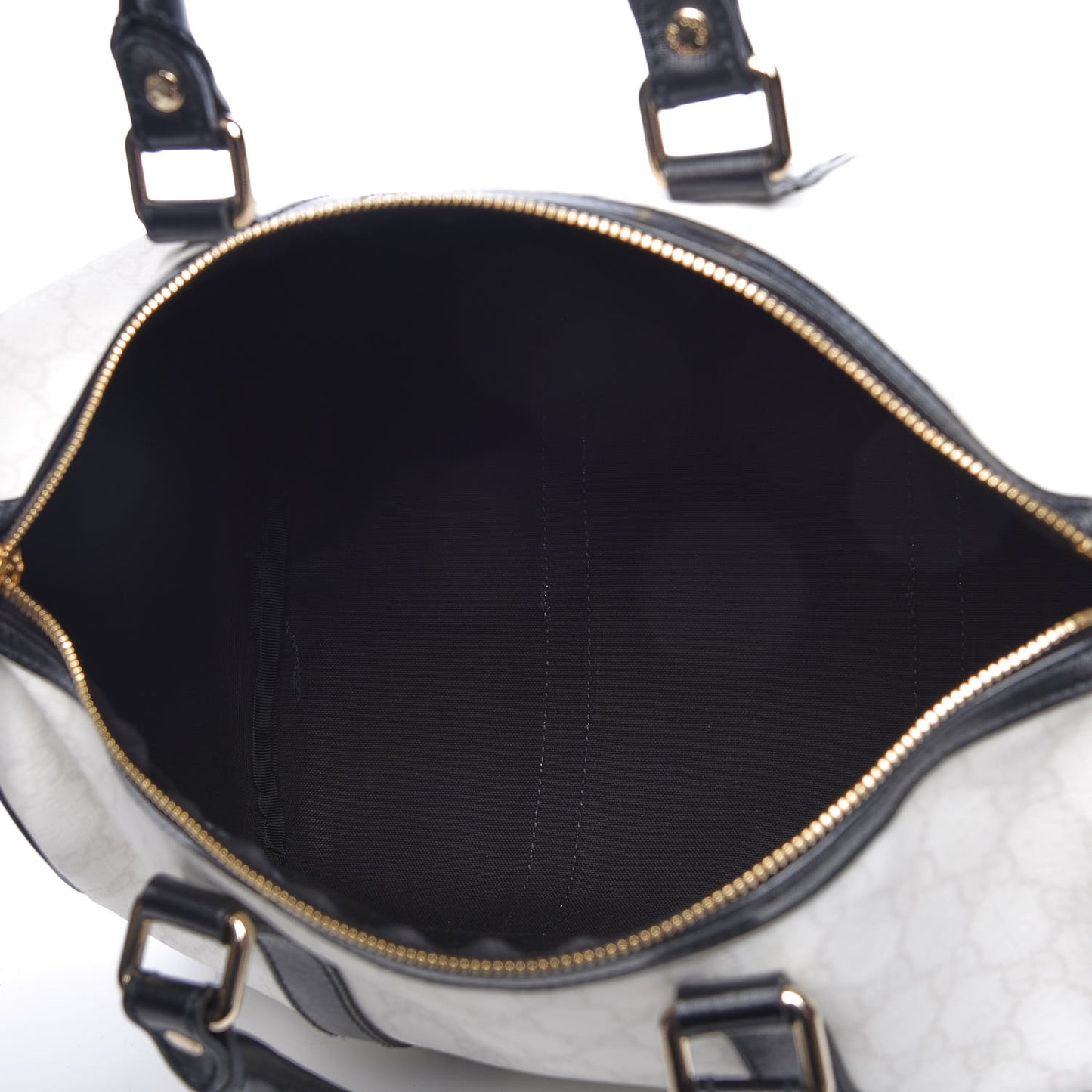 GG Plus Monogram Medium Joy Boston White Black