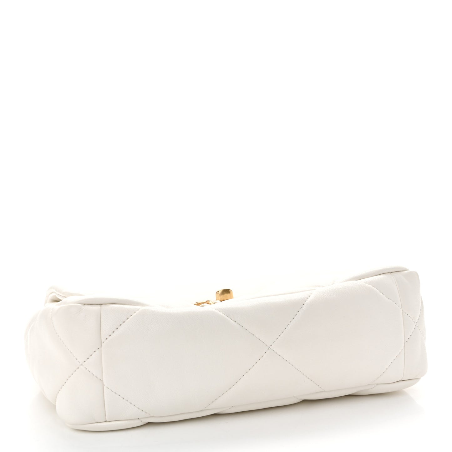 Lambskin Quilted Medium Chanel 19 Flap White
