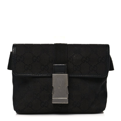Gucci GG Monogram Web Buckle Belt Bag Black 1 of 10