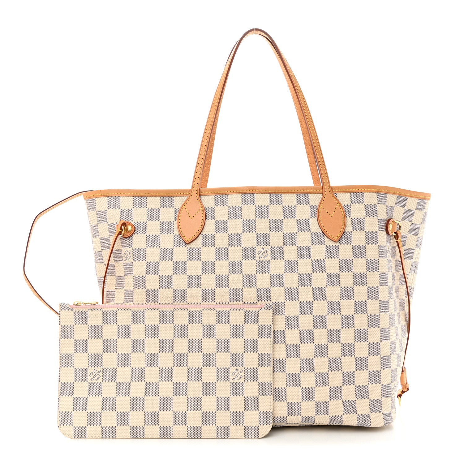 Louis Vuitton Damier Azur Neo Neverfull MM Rose Ballerine 3 of 12