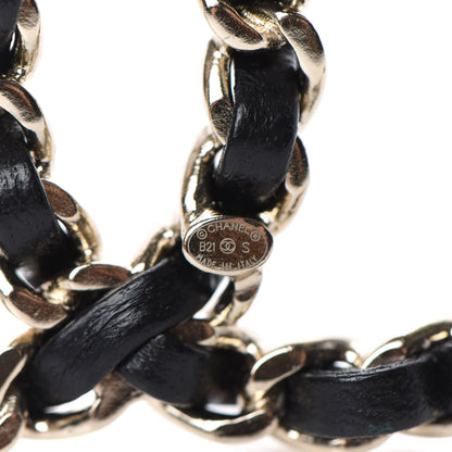 Chanel Lambskin Chain CC Brooch Black Gold 4 of 4