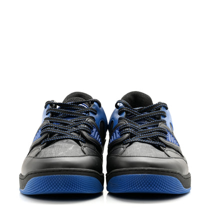 Gucci GG Supreme Monogram Demetra Mens Basket Low Top Sneakers 8 Blue Black 2 of 11
