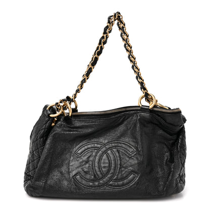Chanel Vinyl Medium Rock and Chain Bowler Black 1 of 10