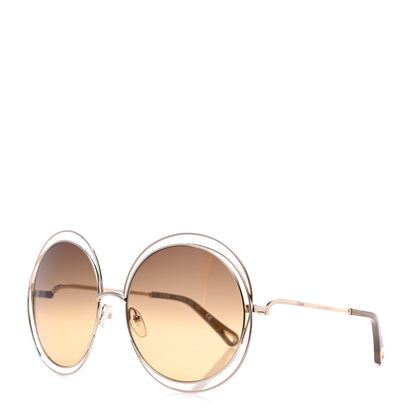 Chloe Metal Carlina Oversized Round Sunglasses CE114SD Gold 1 of 6