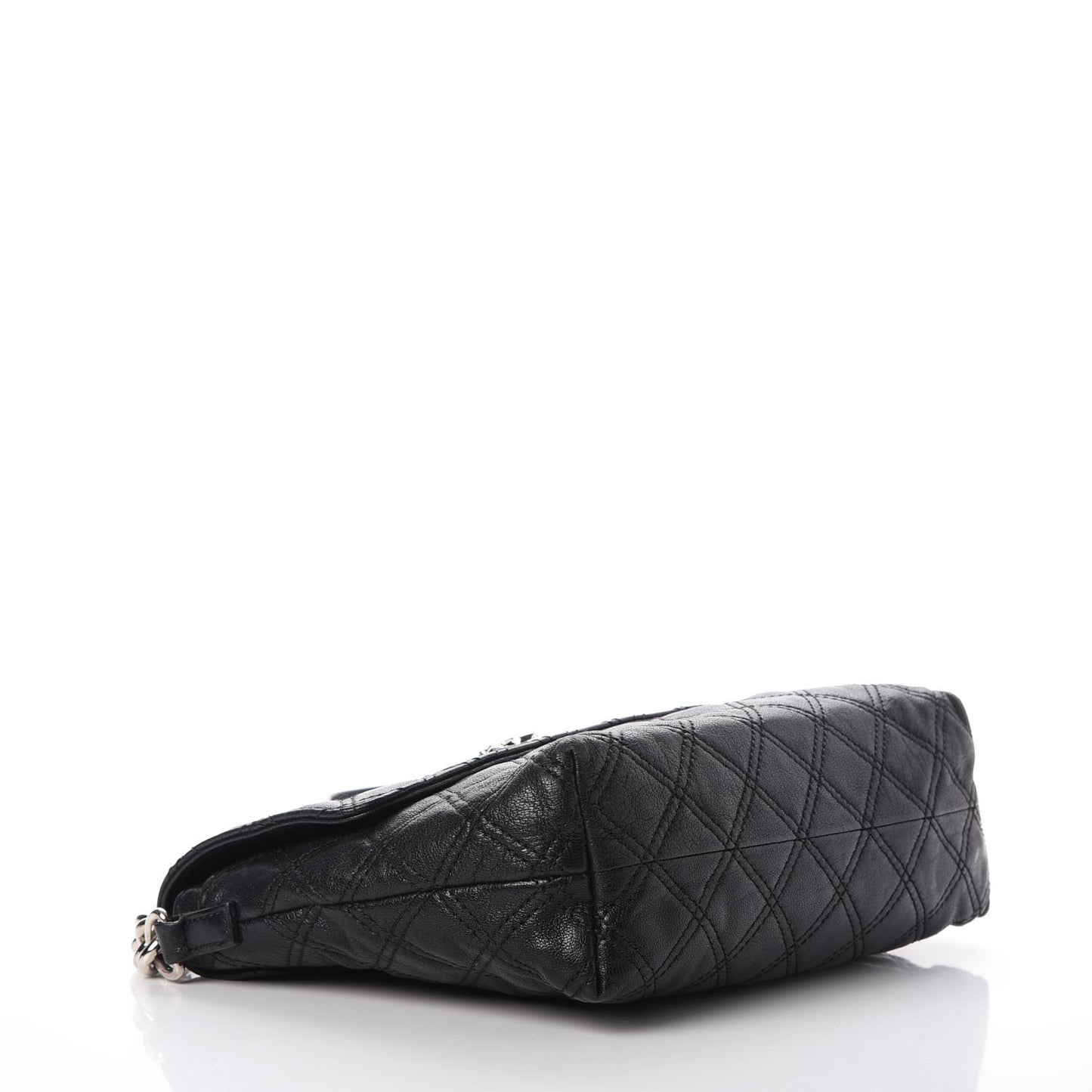 Lambskin Quilted The Large Single Flap Black