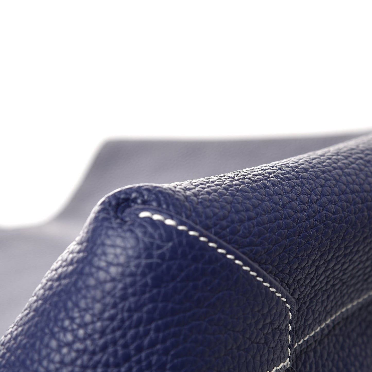Taurillon Clemence Double Sens 45 Reversible Tote Bleu Encre Zellige