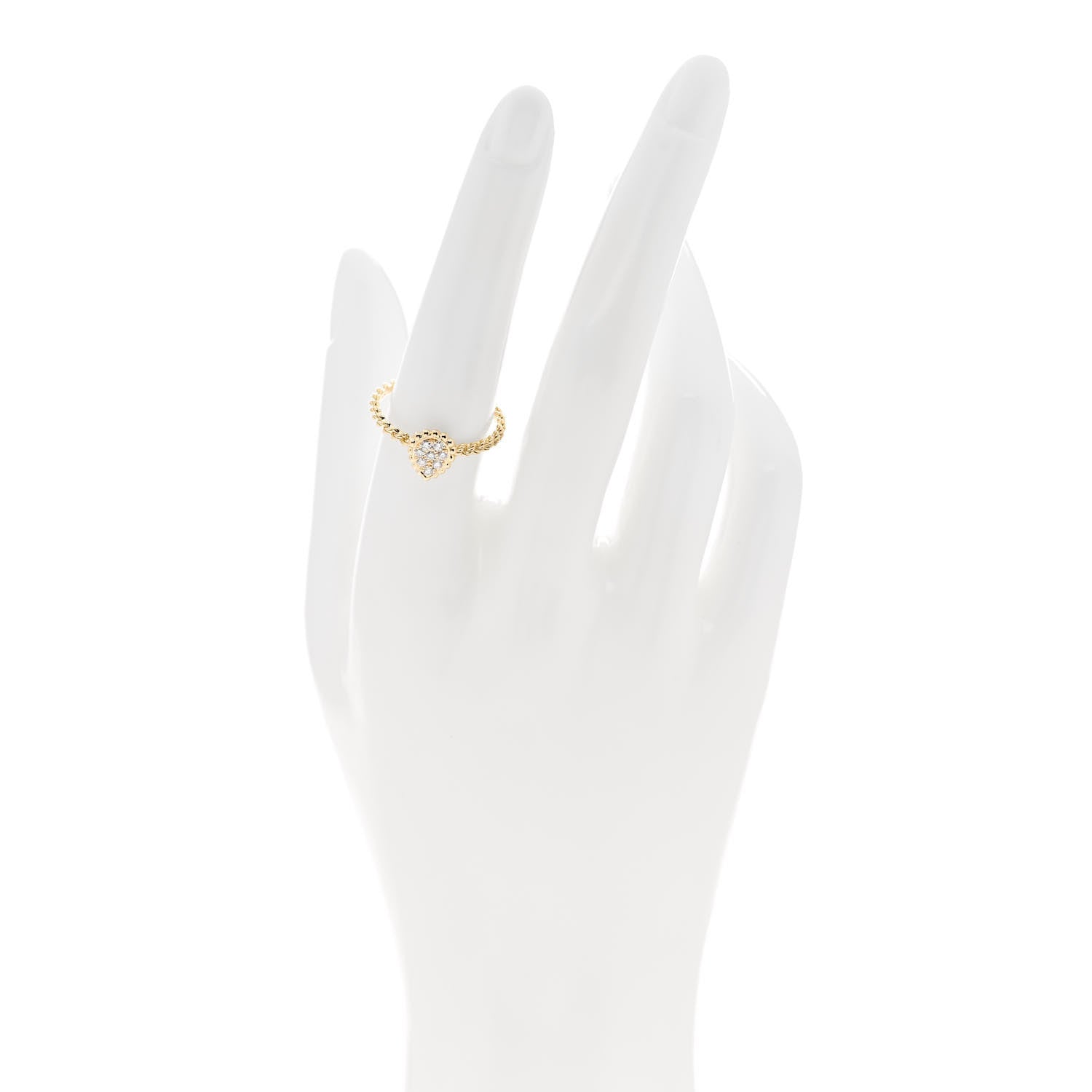 Boucheron 18K Yellow Gold Diamond XS Serpent Boheme Ring 56 7.5 2 of 6