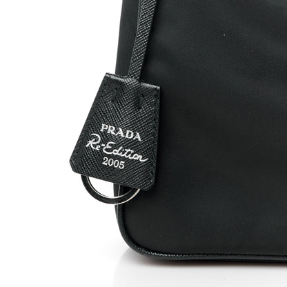 Prada Tessuto Nylon Saffiano Mini Re-Edition 2005 Bag Black 9 of 11