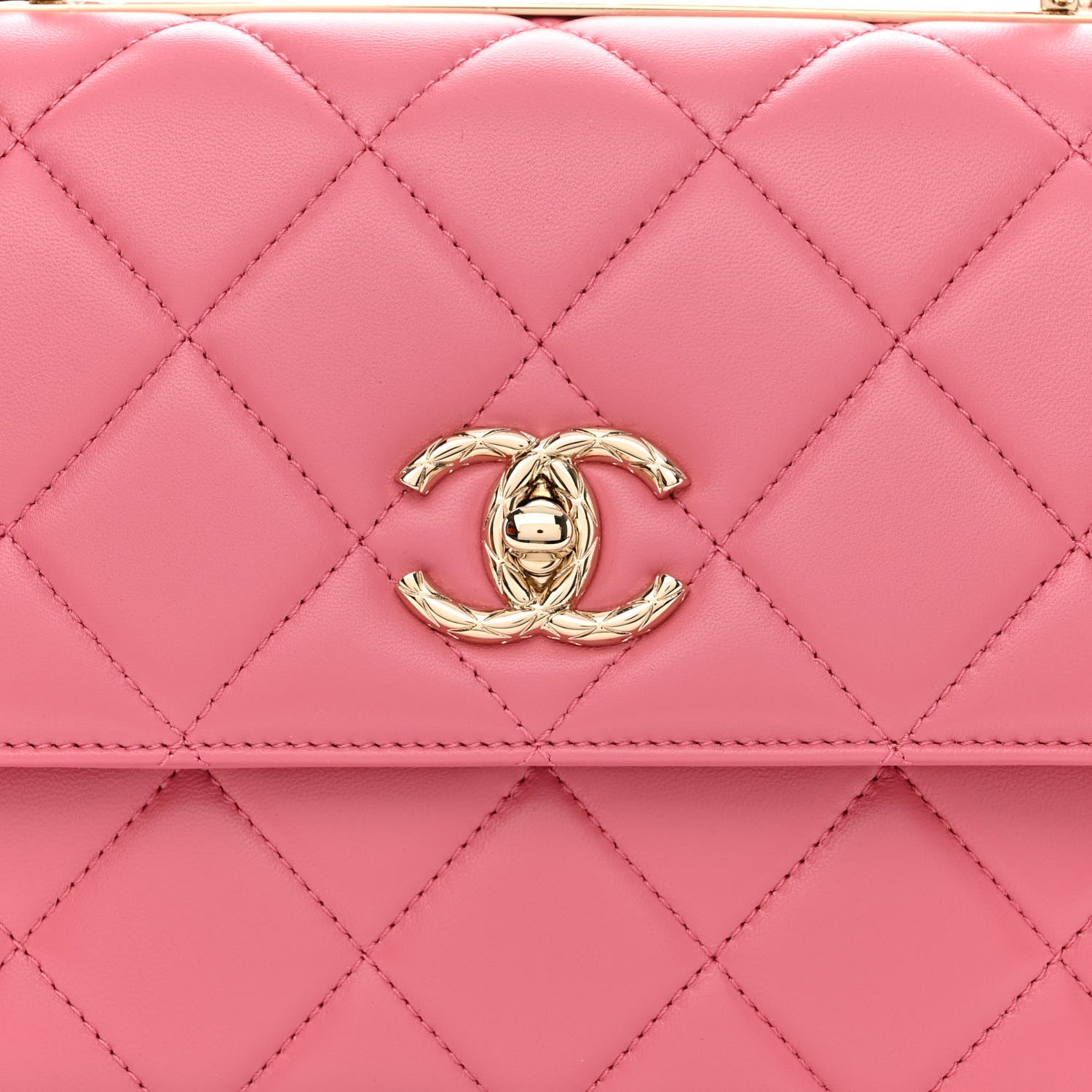 Chanel Lambskin Quilted Small Trendy CC Flap Dual Handle Bag Dark Pink 8 of 10