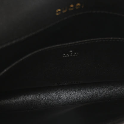 Gucci Sakai Be Green Calfskin Shearling Mini Horsebit 1955 Shoulder Bag Black 5 of 10