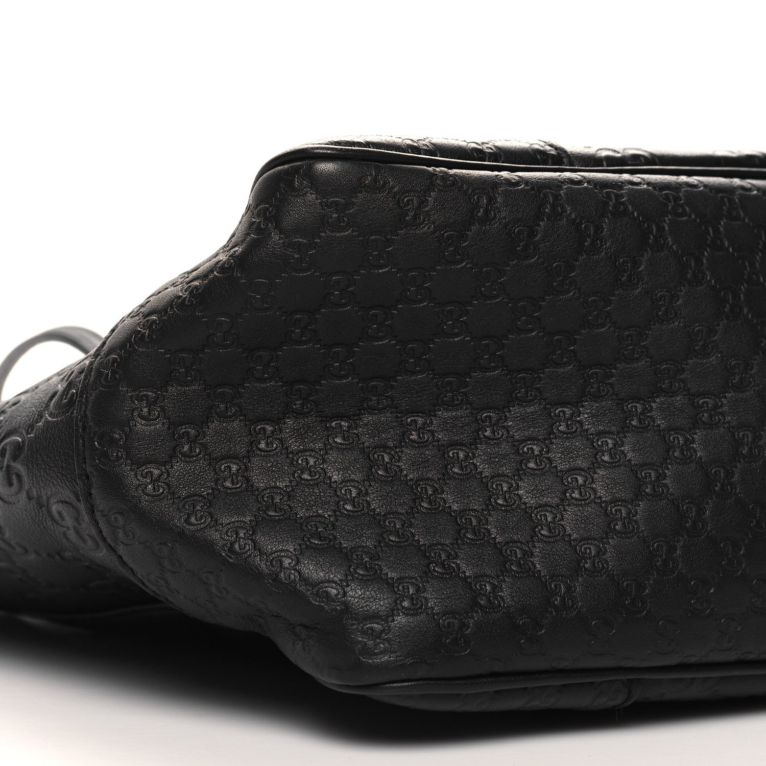 Gucci Guccissima Small Bree Zippered Tote Black 9 of 10