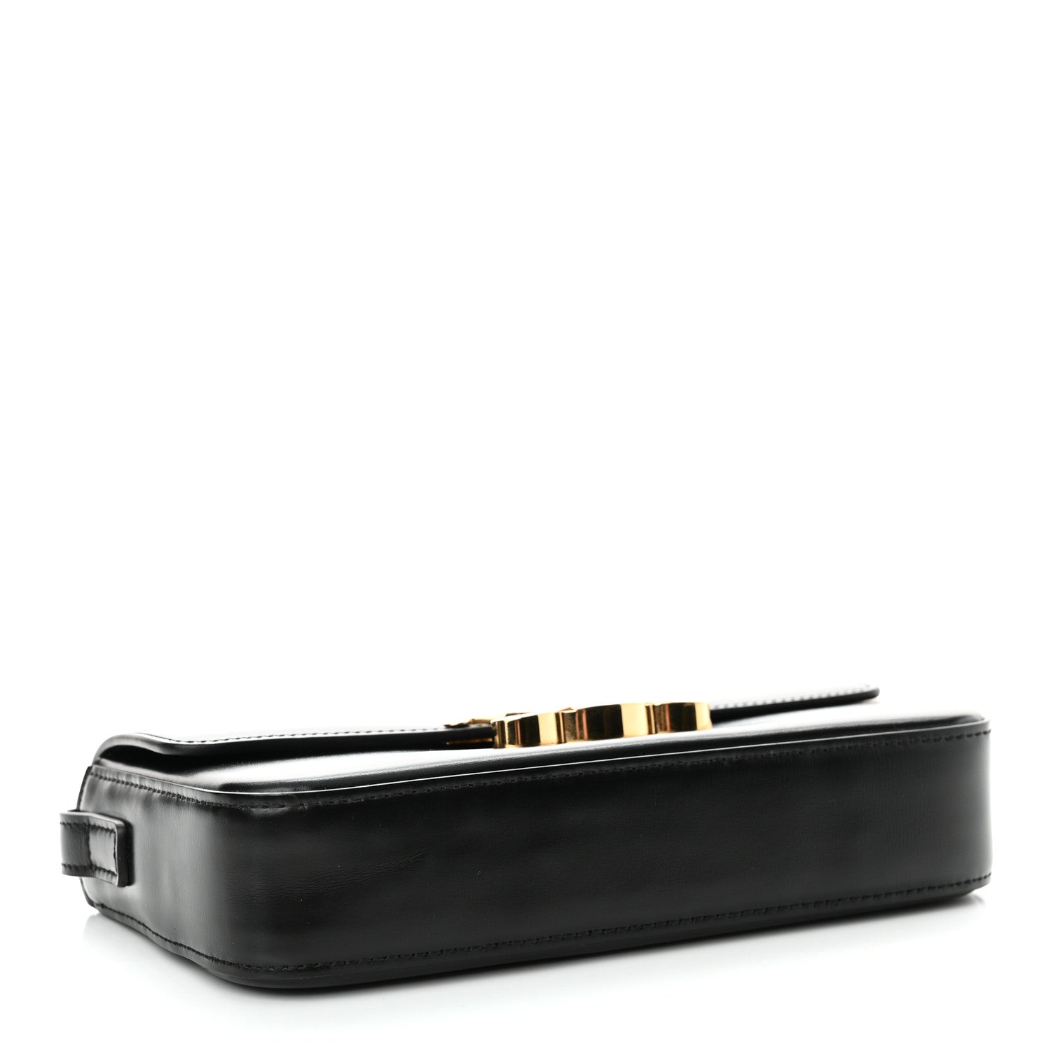 Celine Shiny Calfskin Triomphe Shoulder Bag Black 4 of 12