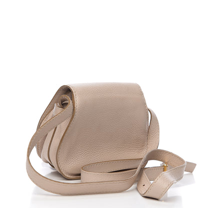 Chloe Calfskin Mini Marcie Round Crossbody Bag Abstract White 2 of 9