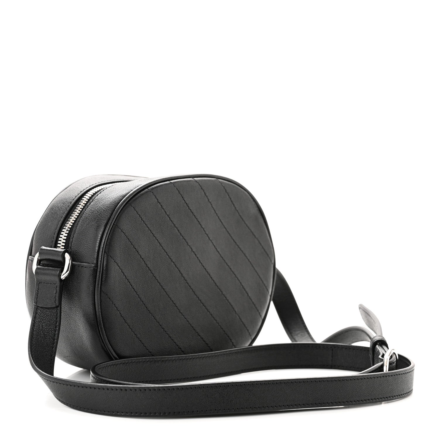 Gucci Sakai Be Green Calfskin Diagonal Stitched Mini Blondie Shoulder Bag Black 3 of 10
