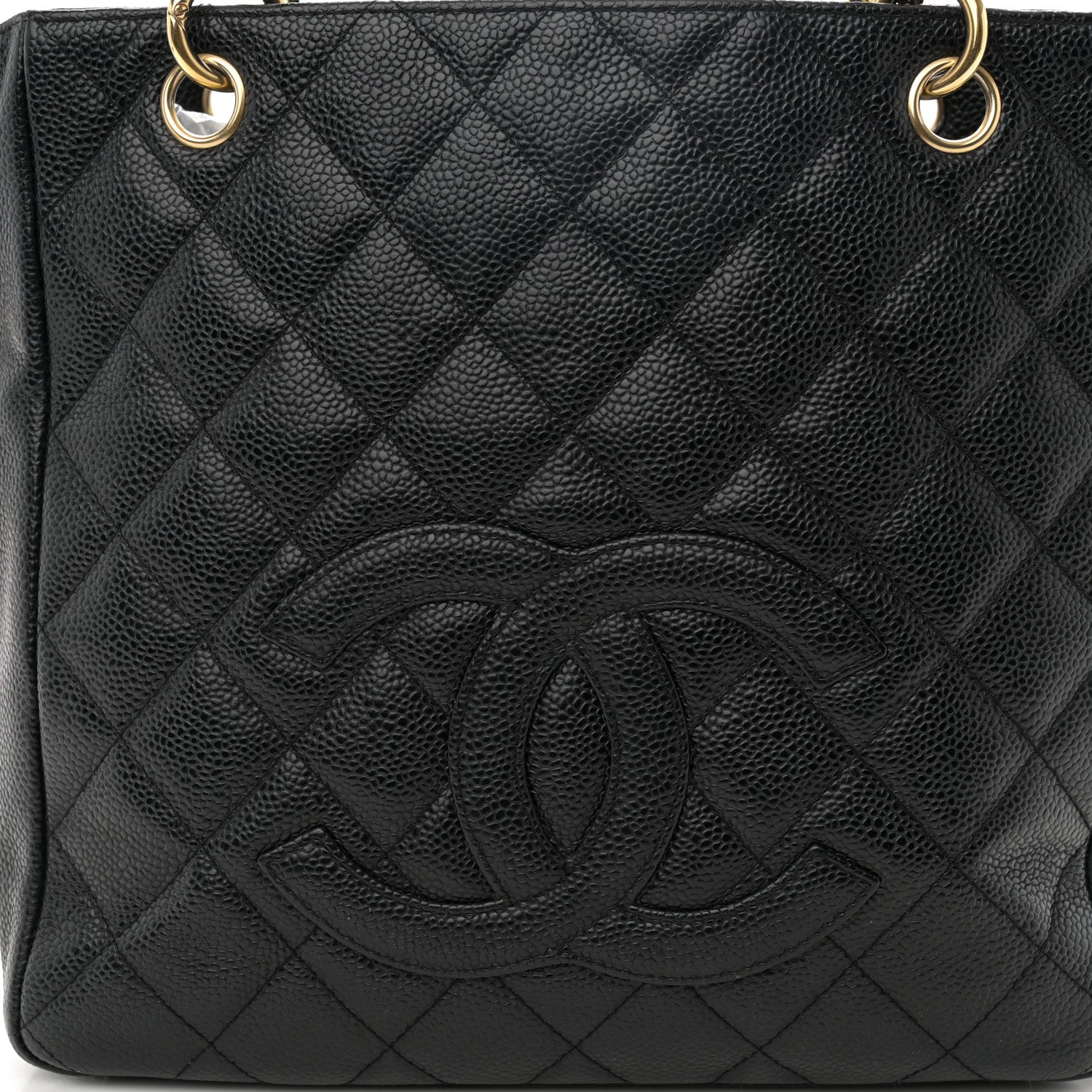 Chanel Caviar Quilted Petit Shopping Tote PST Black 8 of 12