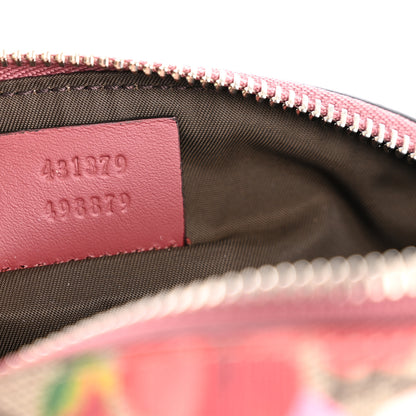 Gucci GG Supreme Monogram Blooms Pouch Cosmetic Case Beige Multicolor Dry Rose 7 of 8