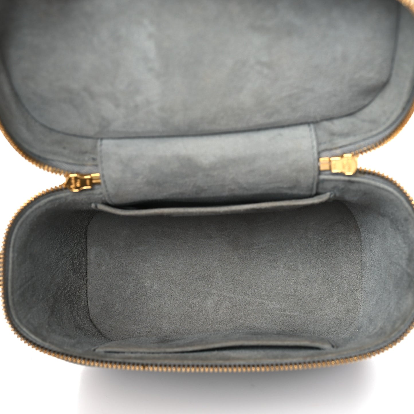 Lambskin Cannage Small Diortravel Vanity Case Grey