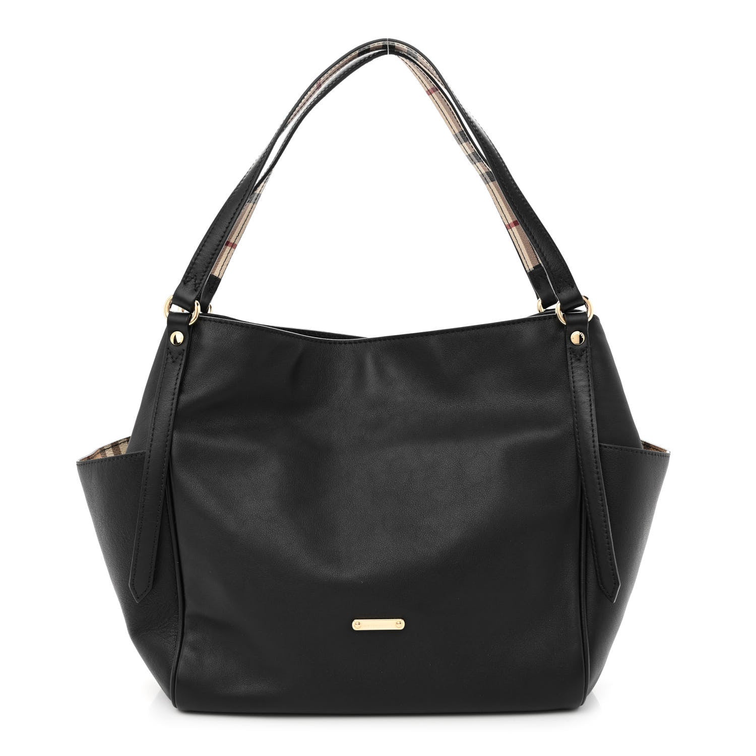 Burberry Calfskin Small Canterbury Tote Black 1 of 10