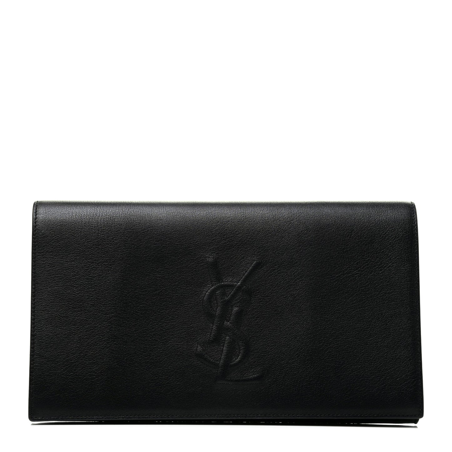 Calfskin Monogram Large Belle De Jour Clutch Black