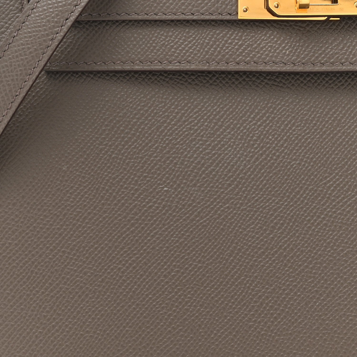 Hermes Epsom Kelly Sellier 25 Etain 8 of 17