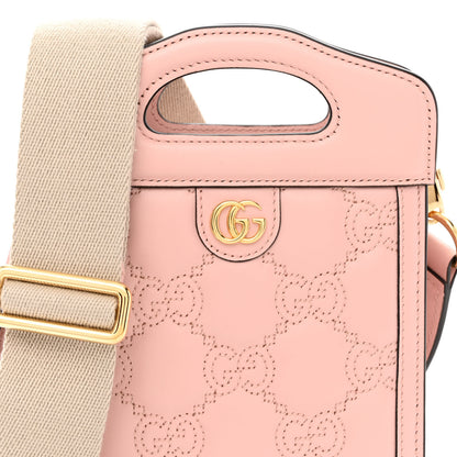 Gucci Calfskin GG Matelasse Mini Top Slip Handle Crossbody Bag Perfect Pink Natural 8 of 10