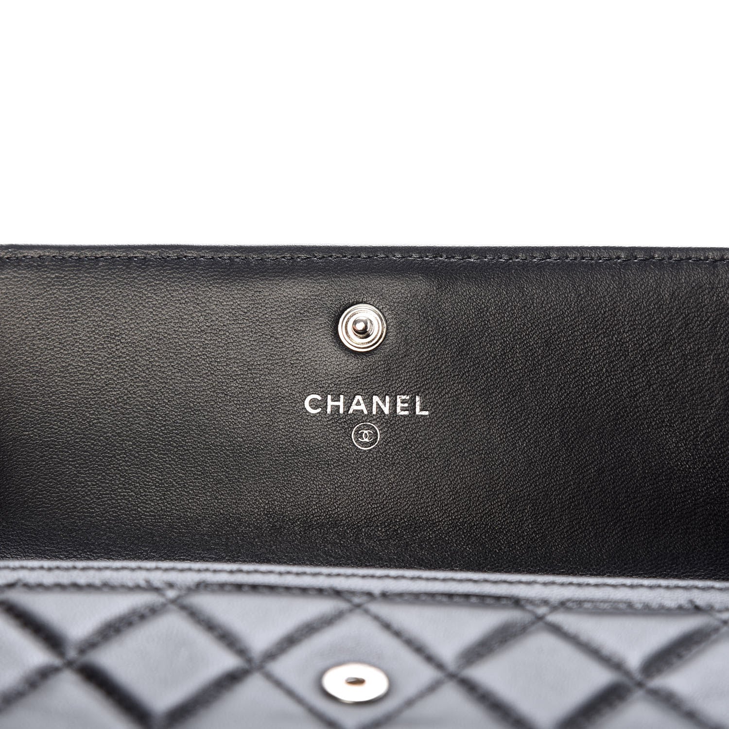 Chanel Lambskin Quilted Medium Boy Flap Wallet Black 6 of 9