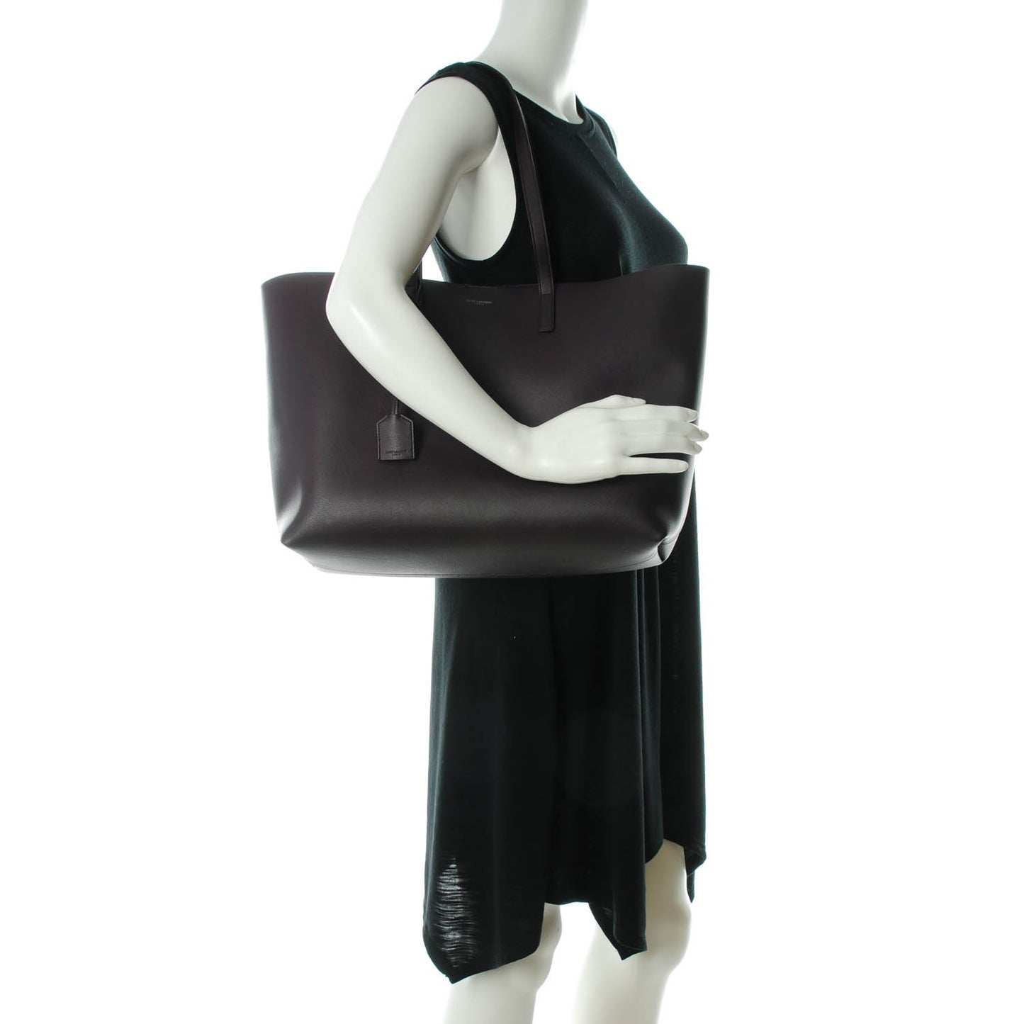 Calfskin Large Shopping Tote Bordeaux