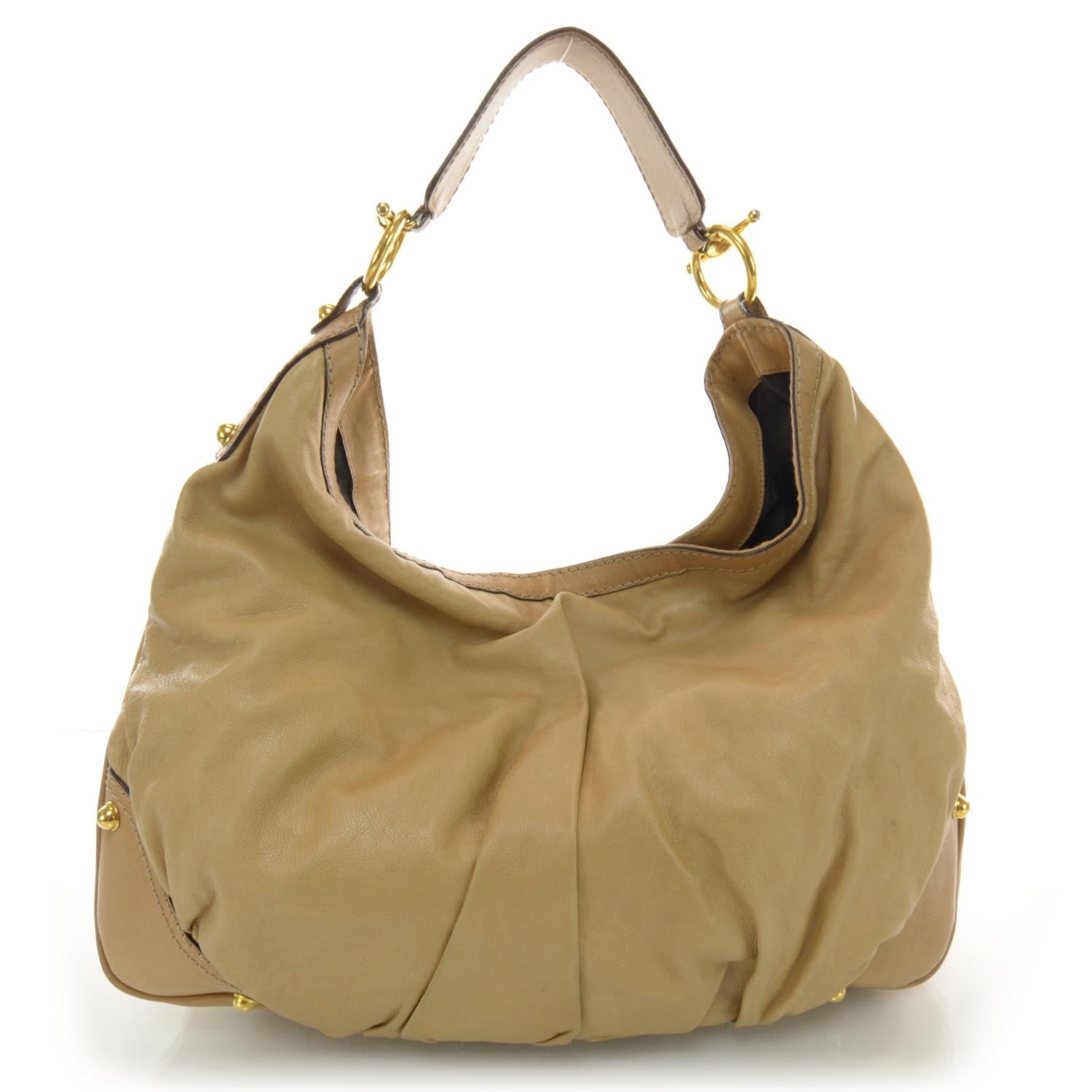 Gucci Leather Large Jockey Tan 1 of 8