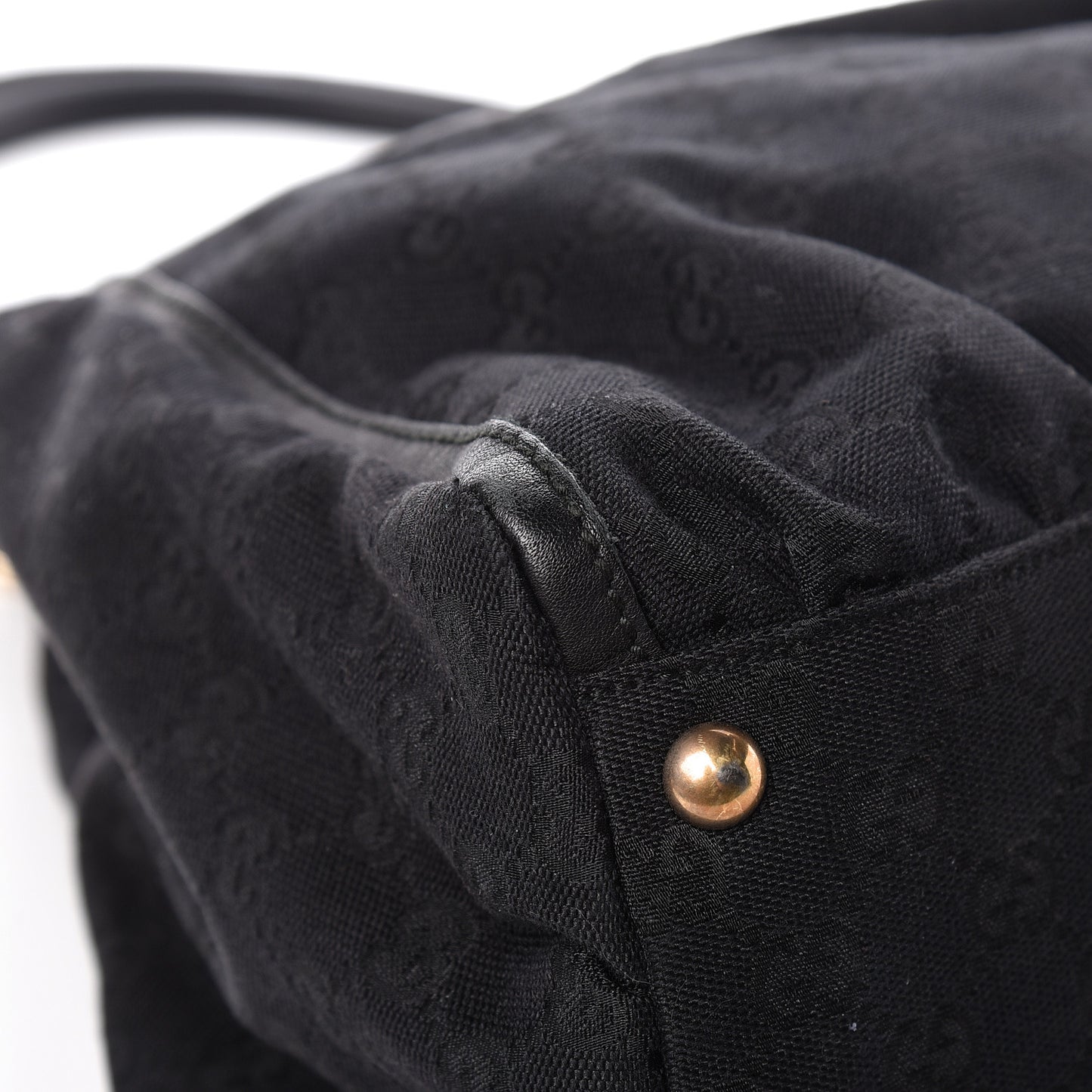 Monogram D Gold Large Shoulder Bag Black