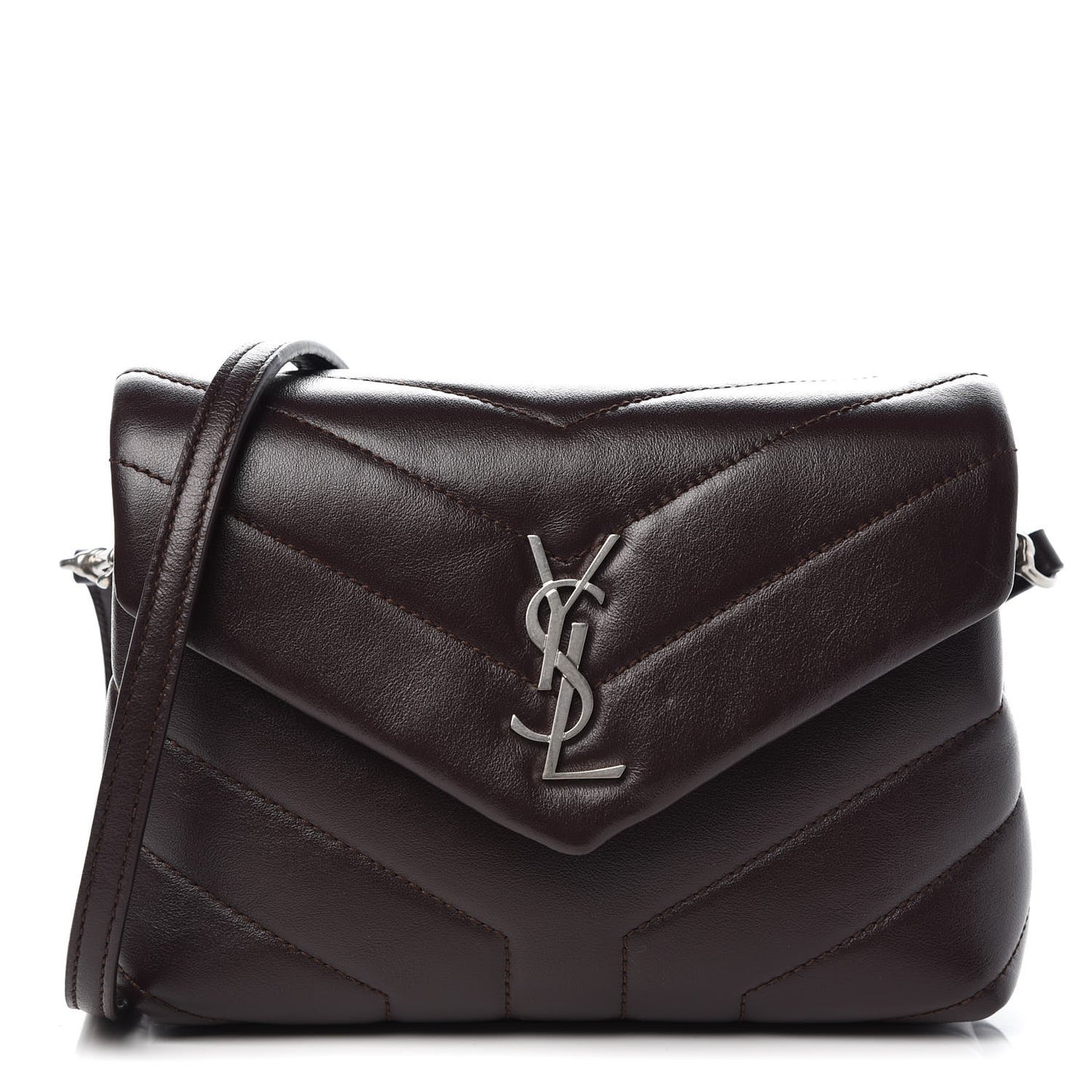 Calfskin Y Quilted Monogram Toy Loulou Crossbody Bag Black Tulipe