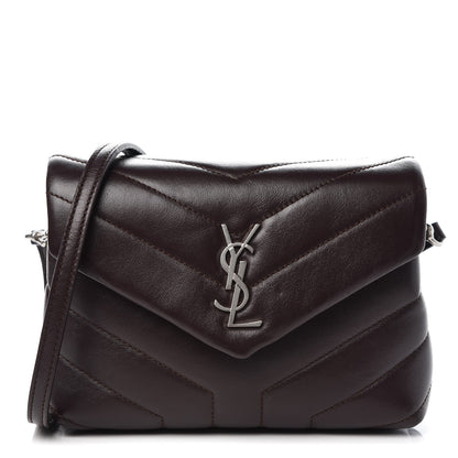 Saint Laurent Calfskin Y Quilted Monogram Toy Loulou Crossbody Bag Black Tulipe 1 of 7