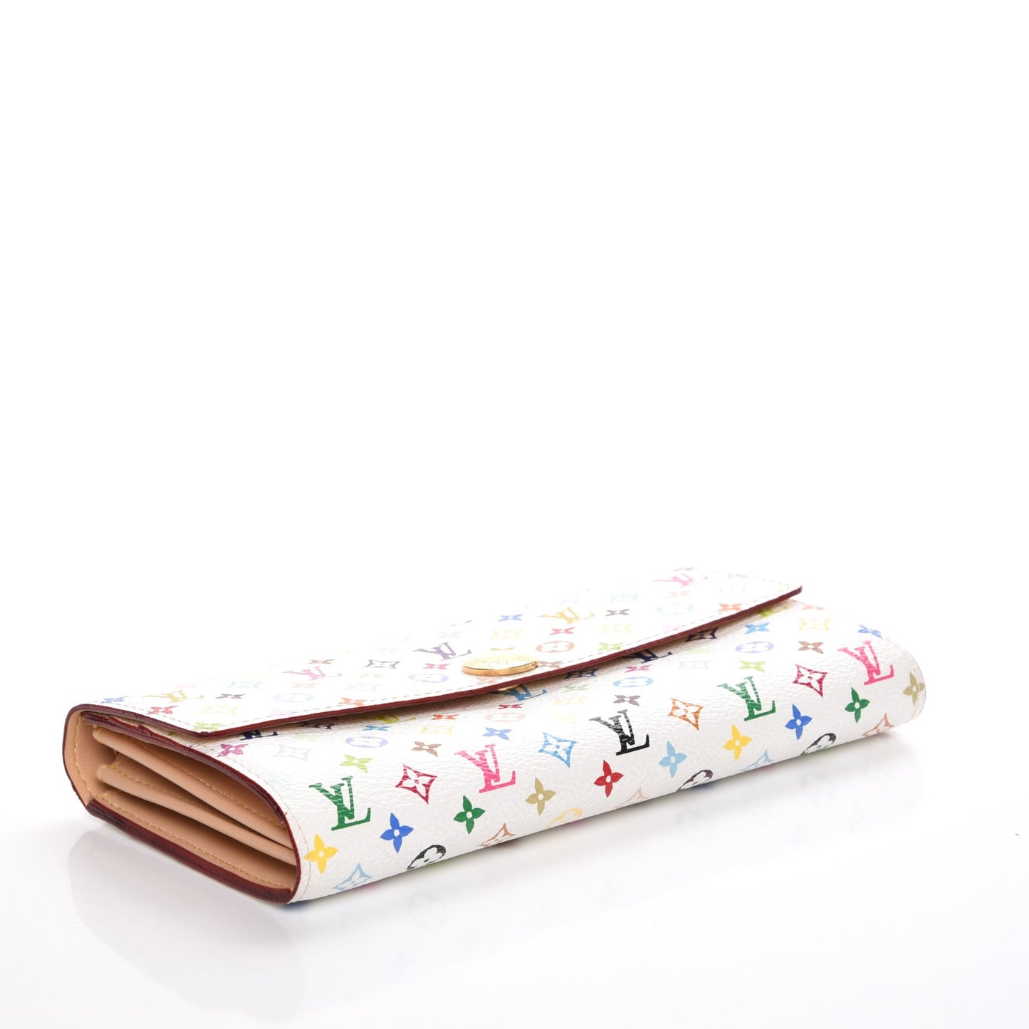 Monogram Multicolor Sarah Wallet White