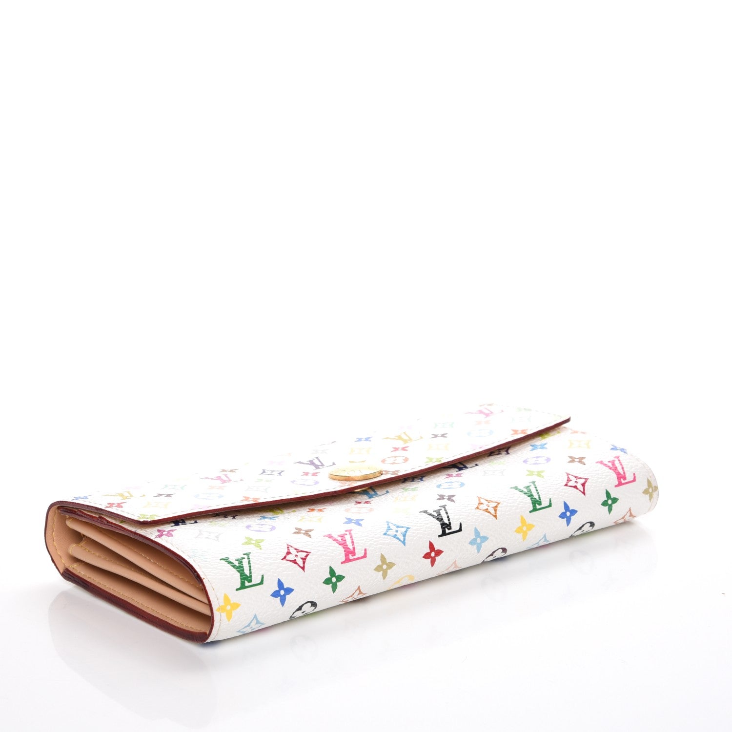 Louis Vuitton Monogram Multicolor Sarah Wallet White 4 of 7