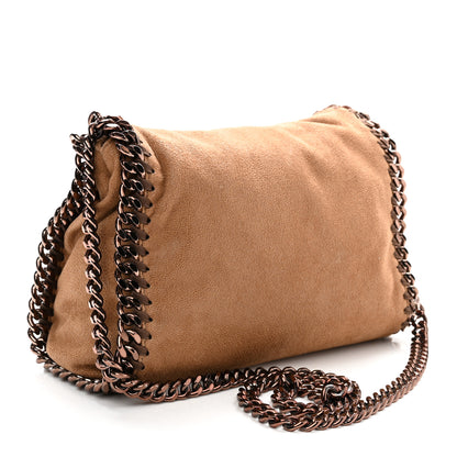 Stella McCartney Shaggy Deer Mini Falabella Fold Over Tote Camel 3 of 11
